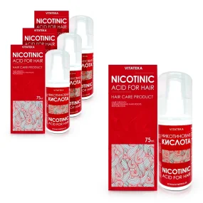 Nikotinsäure, für Haarwachstum, Vitateka, 75 ml х 4